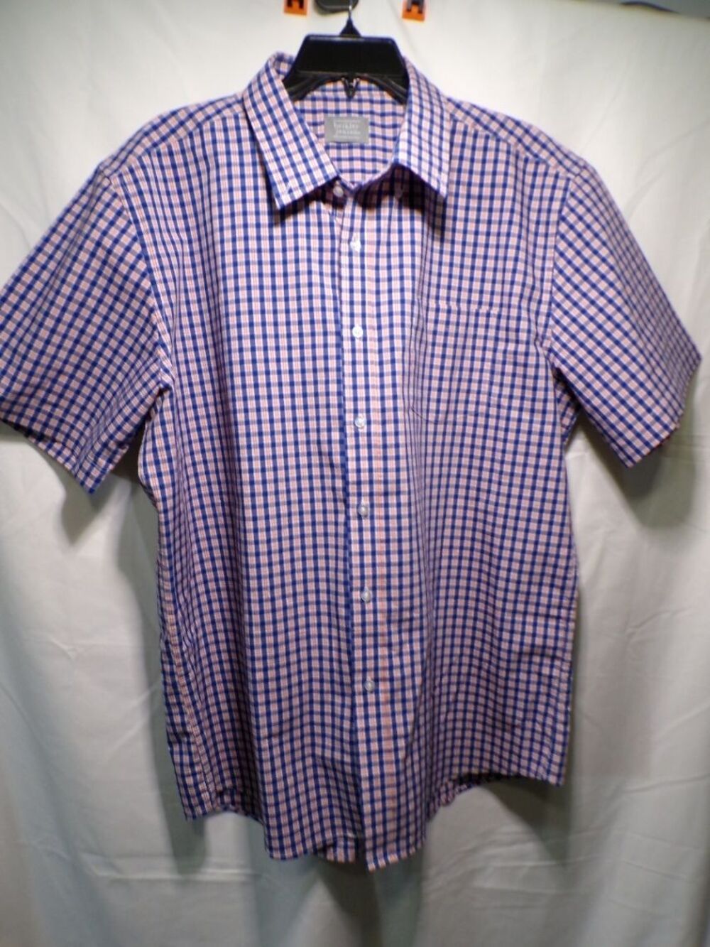 Berkley Jensen XL Short Sleeve Plaid Button Up Shirt Multicolor